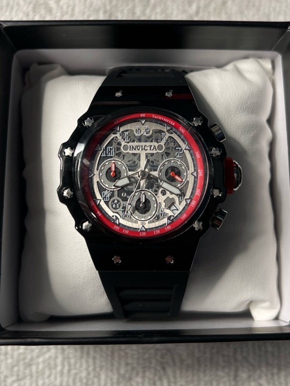 Invicta Men's Black and Red Racing Valyron Watch
